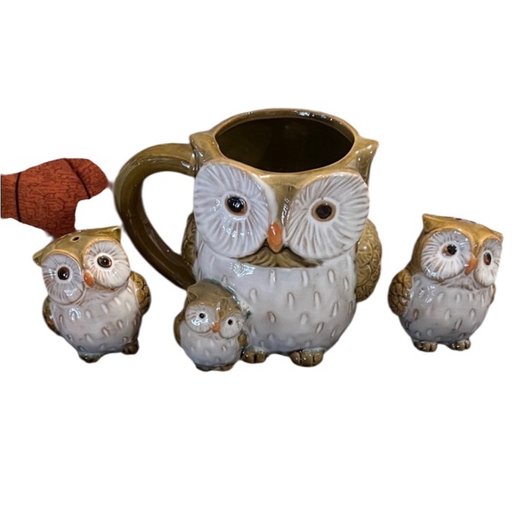 Owl Ceramic Mug and Shakers Set- New - Picture 5 of 7